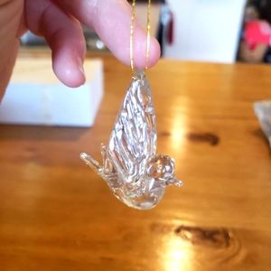 💙🩵💙Vintage glass bird dove Christmas ornament elegant iridescent